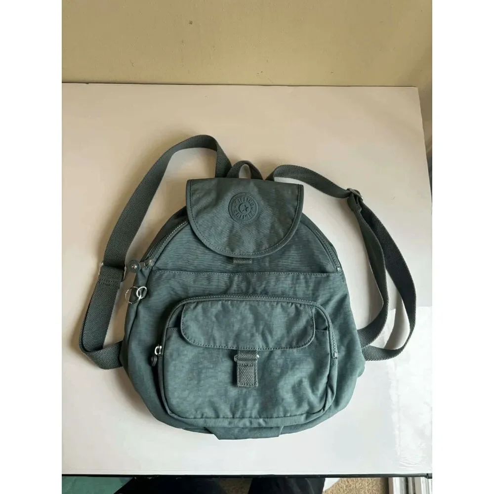 Kipling Queenie Light Aloe Green Backpack without Keychain